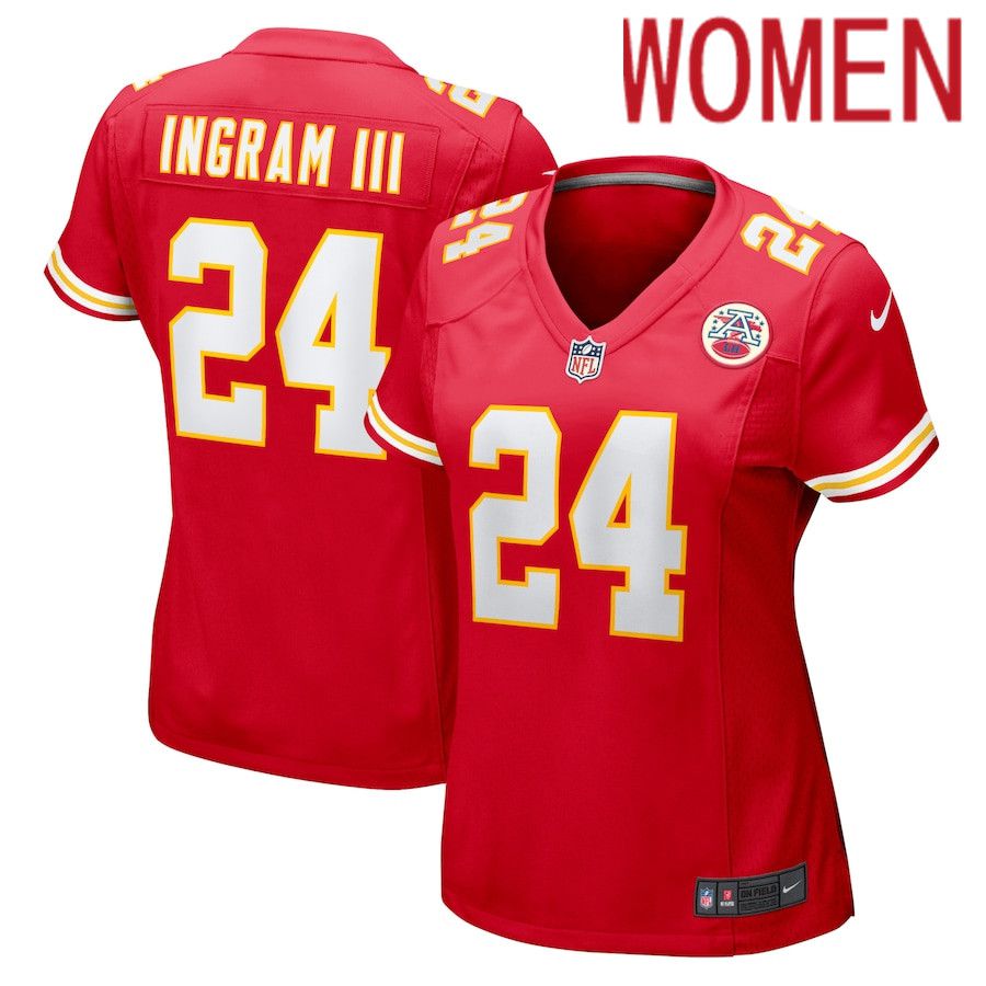 Women Kansas City Chiefs #24 Melvin Ingram III Nike Red Game NFL Jersey->women nfl jersey->Women Jersey